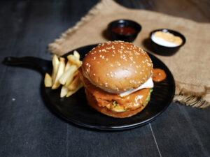 Paneer makhni burger