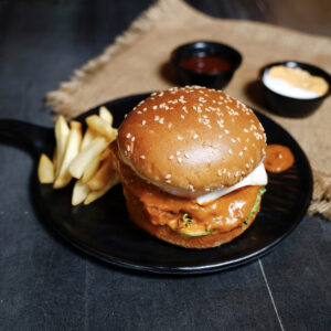 Paneer makhni burger