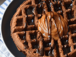 choco caramel waffle